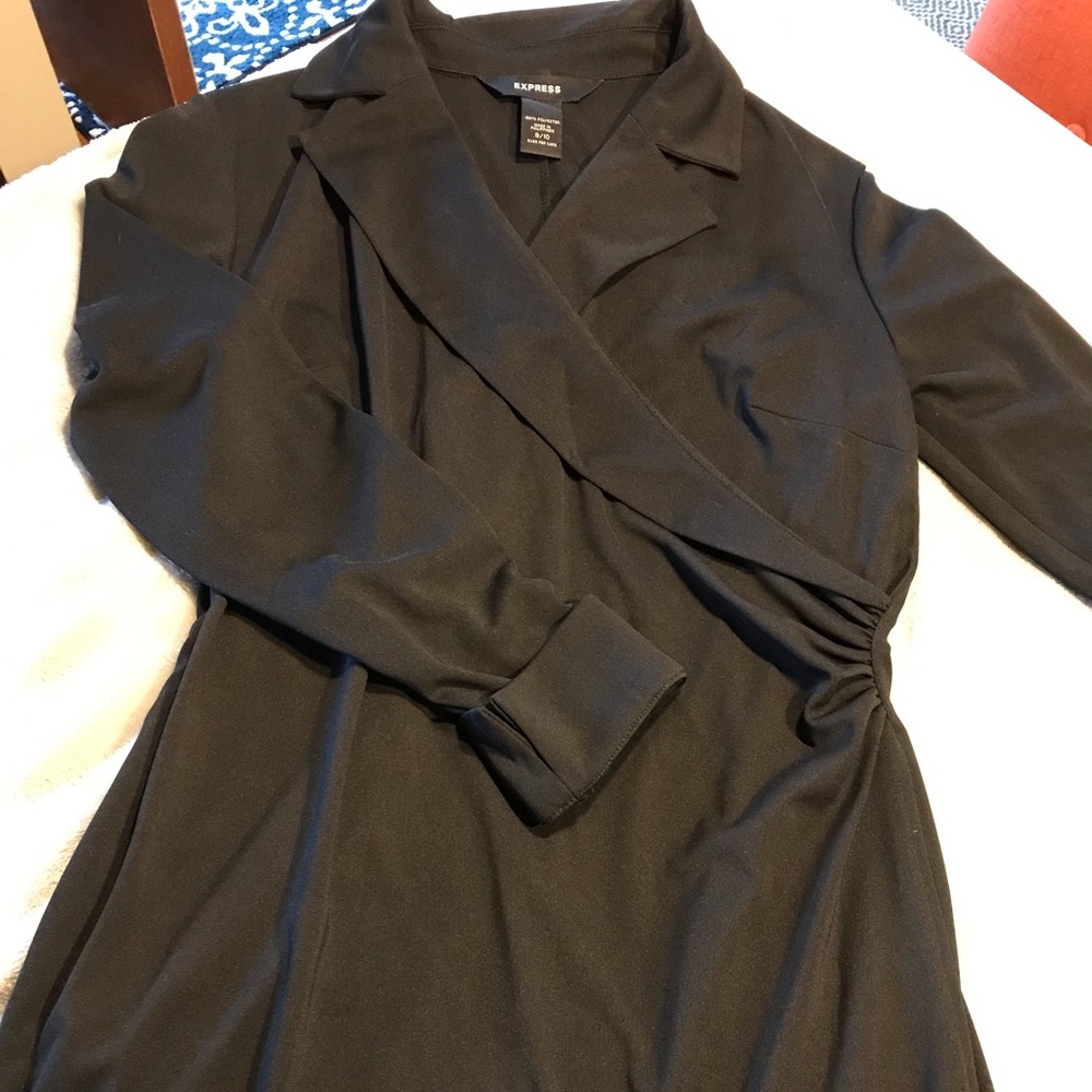 Black wrap dress